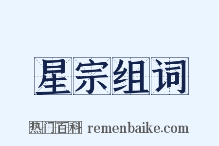 星宗组词是什么意思的图片